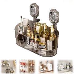 Gold Shower Caddy Suction Cup No-Drill Shower Shelf for Inside Shower Corner Shower Caddy and Suction Cup Storage