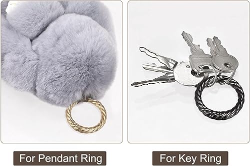 Miniatura 5 de uxcell Anillos tóricos de resorte, ganchos de clip de resorte redondos de metal para bolso, bolso, llavero, accesorios de bricolaje, bronce