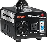 Vista 1 de VEVOR Transformador convertidor de voltaje, 500 VA, transformador de potencia elevador/abajo de servicio pesado, convertir de 110 V a 220 V y 220 V