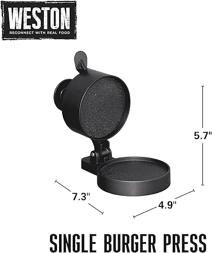 Vista 23 de Prensa para hamburguesas Weston, única y antiadherente, Sencillo, talla única , Gris
