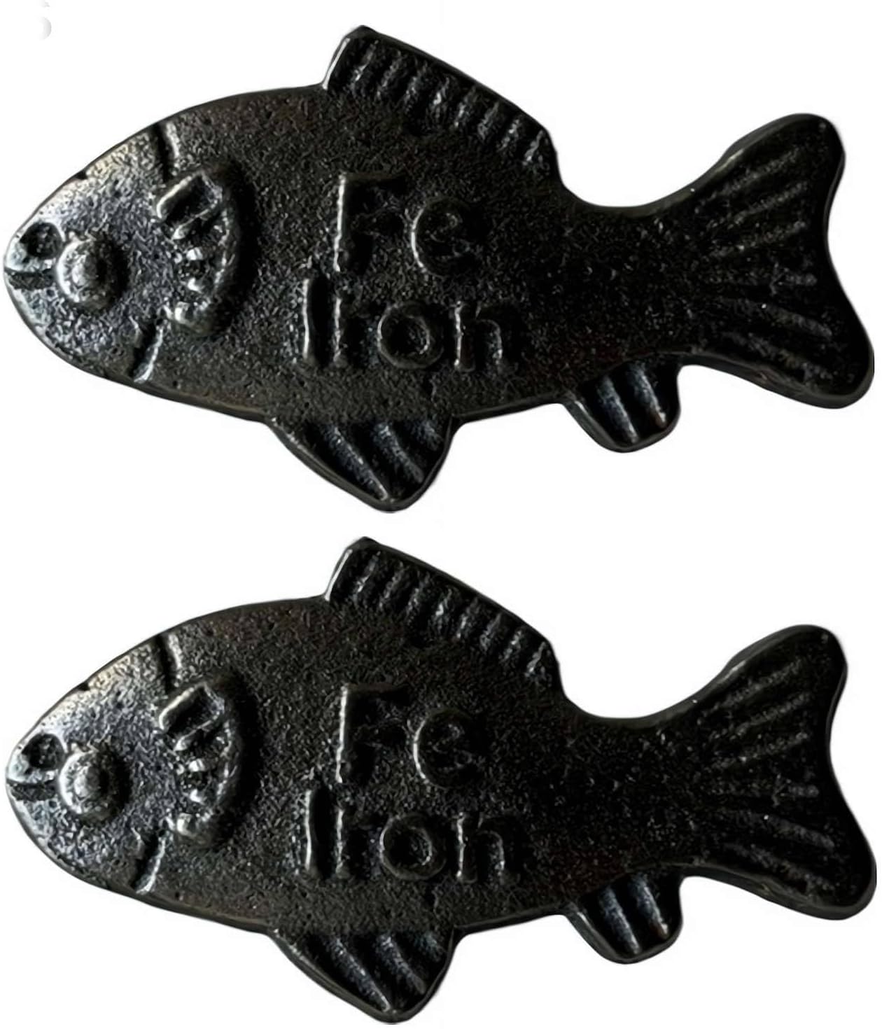 Iron Fish for Cooking, Cast Iron Fish for Iron Infused Cooking, Natural Iron Supplement for Soups, Stews & Drinks, Safe & Effective Iron Supplement for Vegans, Athletes, Pregnant Women (2pcs Fish)