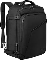 MATEIN 40L Expandable Carry On Backpack - Water Resistant Airplane Approved Travel Weekender Bag for Men Women, Lightweight Black