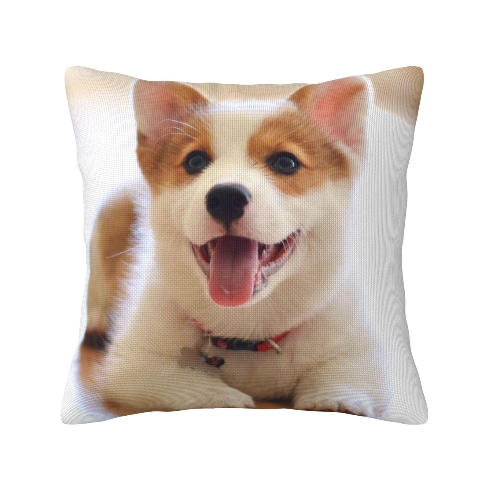 Taie d'oreiller Corgi joyeux qui apporte de la bonne humeur et du réconfort au quotidien