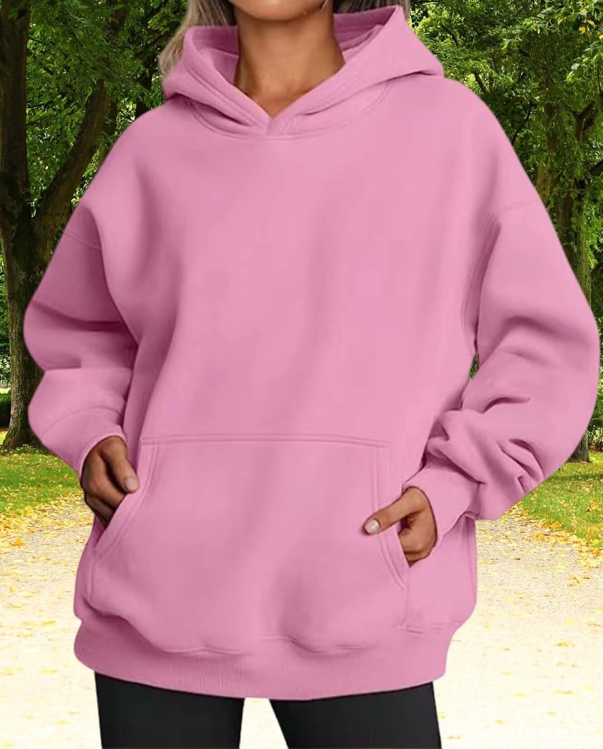 Womens Hooded Pullover Sweater Fashion Casual Loose Version With Pockets Spring And Autumn Hooded Sweater - Image 2