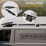 CHROMEMASTER | Compatibles avec Renault Trafic 3 Short L1 2014+ | Les Barres de Toit | Conçus pour Le Montage de Barres de Toit, de Coffres de Toit ou de Porte-vélos | Structure en Aluminium Durable - 4