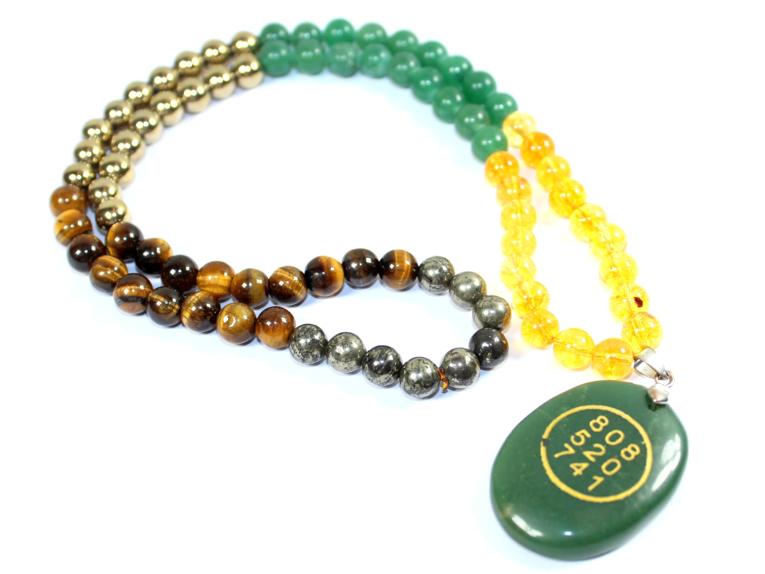 Jet Money Magnet 8mm Bead Neckles With Zibu Coin Healing Good Luck Chakra Crystals Unisex Stretch Mala-image-10