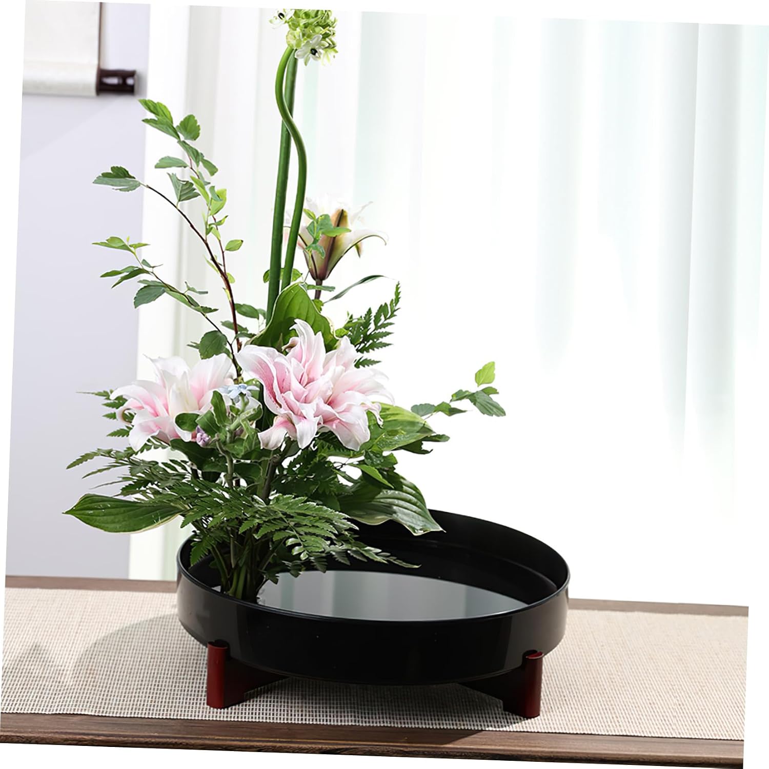 BEBEMOKO 2pcs Floral Grid for Vases Flower Arrangement Holder with Strong Suction Cups Easy to Install Durable Plastic Flower Frogs for DIY Floral Arranging and Decoration