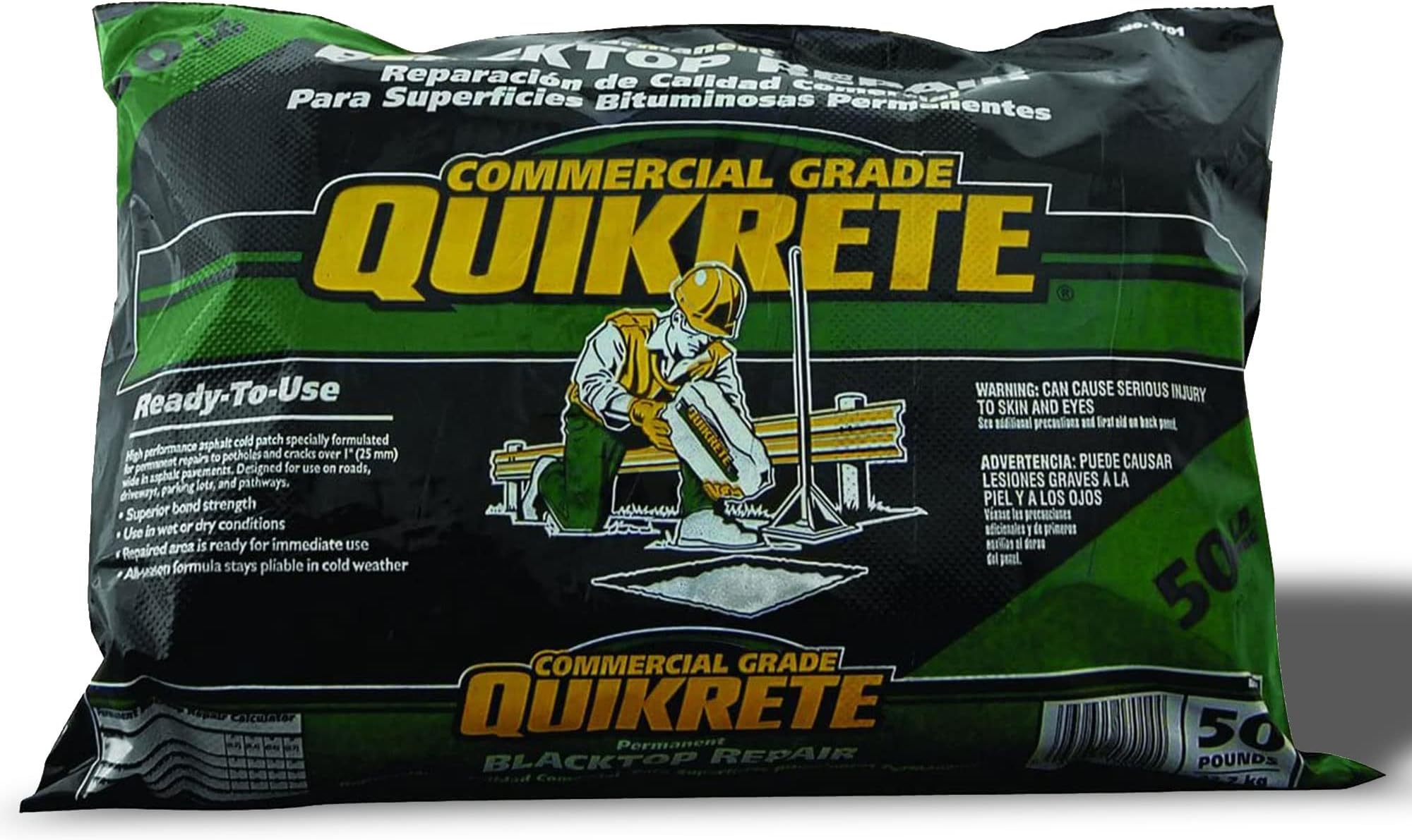 Companies 17015-59 Quikrete 1701 High Performance Top Patch, 50 Lb, Bag, to Brown, Granular Solid