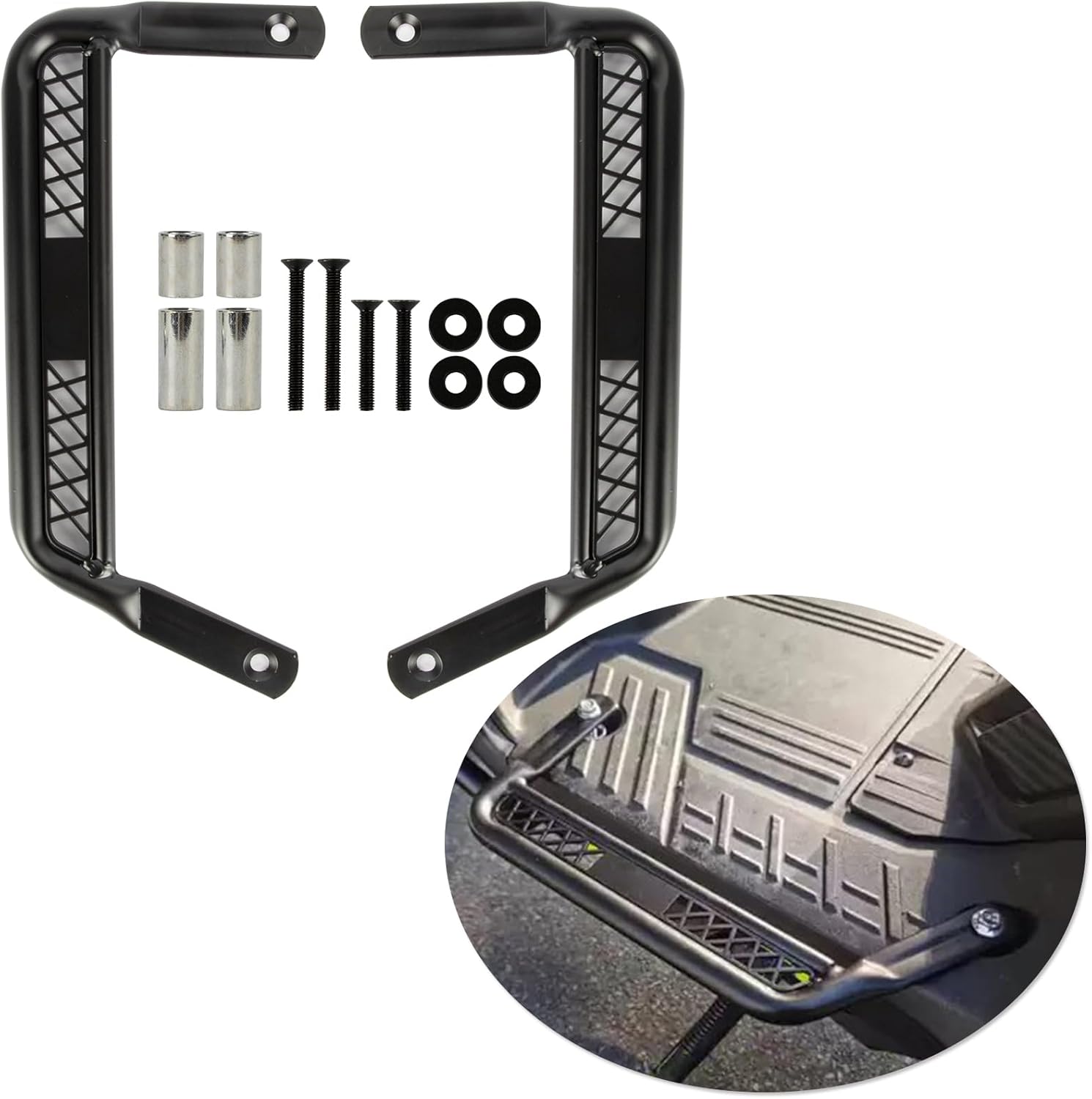 PSLER Motorcycle Extended Footpegs in Heavy Iron Material for Zuma 125 2022-2023(Black)