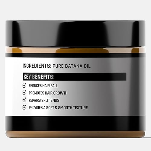 Miniatura 2 de The 100 Percent Aceite de batana puro y crudo para el crecimiento del cabello Dr. Sebi orgánico procedente de Honduras, 4.2 oz  120 g - Aceite para