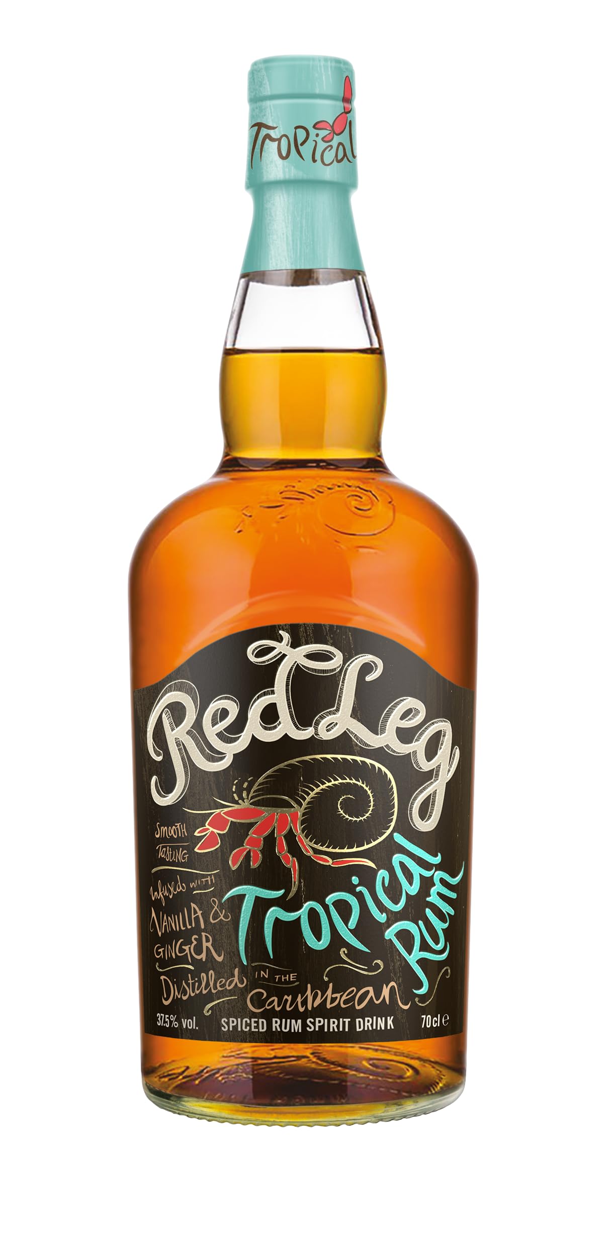 RedLeg Tropical Rum - Premium Caribbean rum infused with mango, guava & passion fruit, 70cl