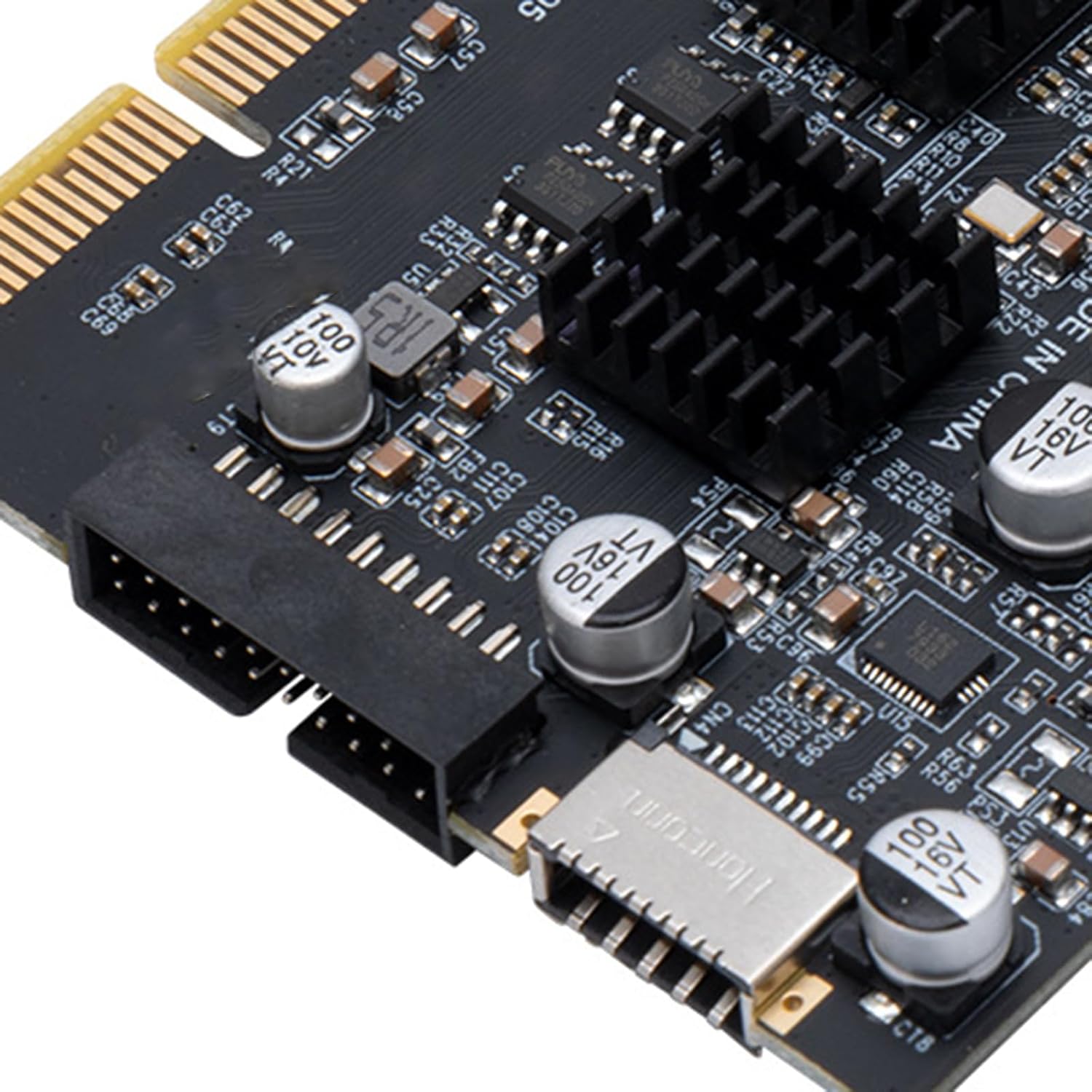 Practical USB PCIE Card Type C Adapter Desktop PCIE 4X To 3.2 Expansion For Desktop Motherboard