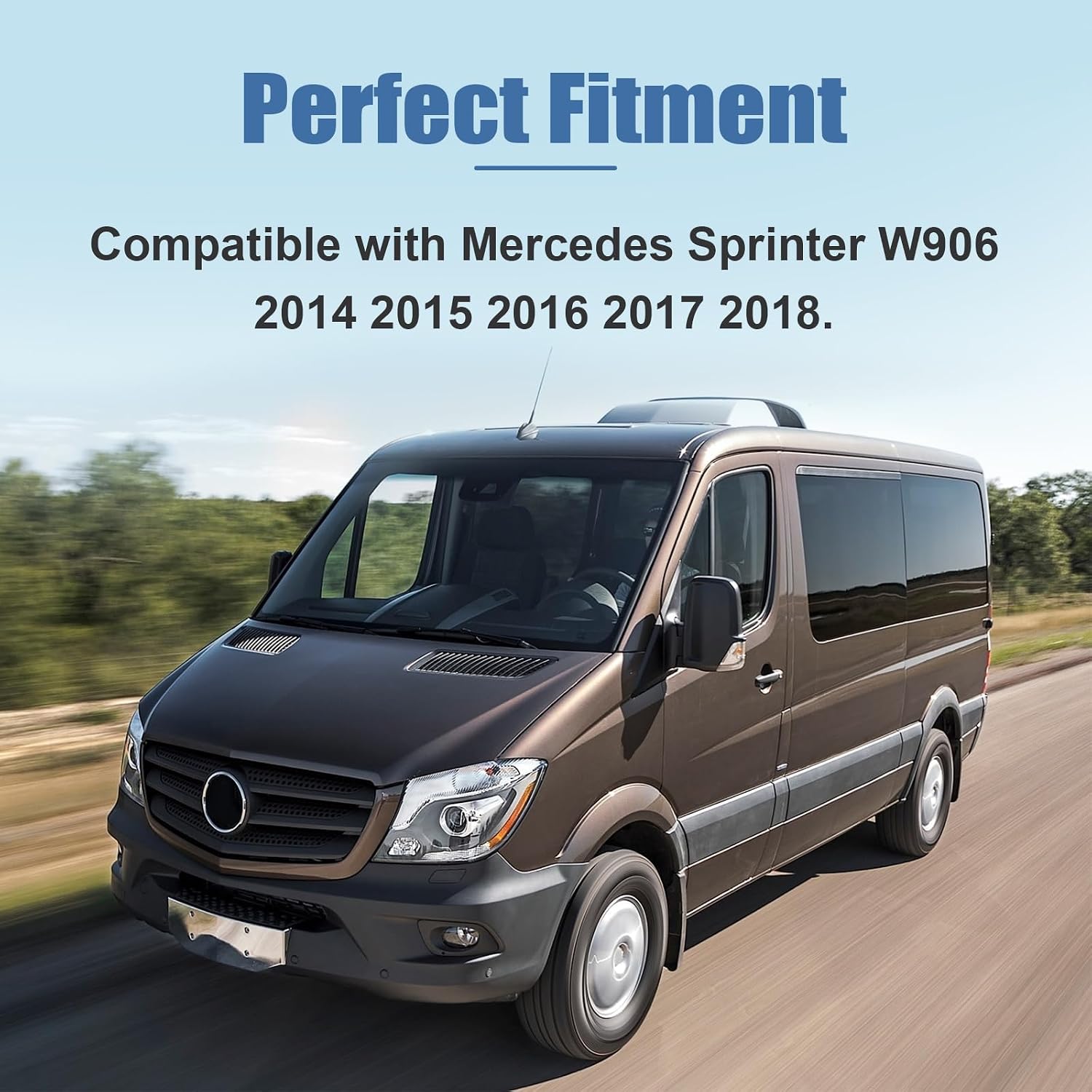 front bug shield hood deflector for mercedes sprinter w906 2014 2015 2016 2017 2018, all weather hood protector 3 pcs