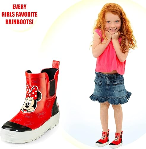 Miniatura 3 de Disney Girl Minnie Mouse Mid Height Easy Slip-on Waterproof Rubber Boots