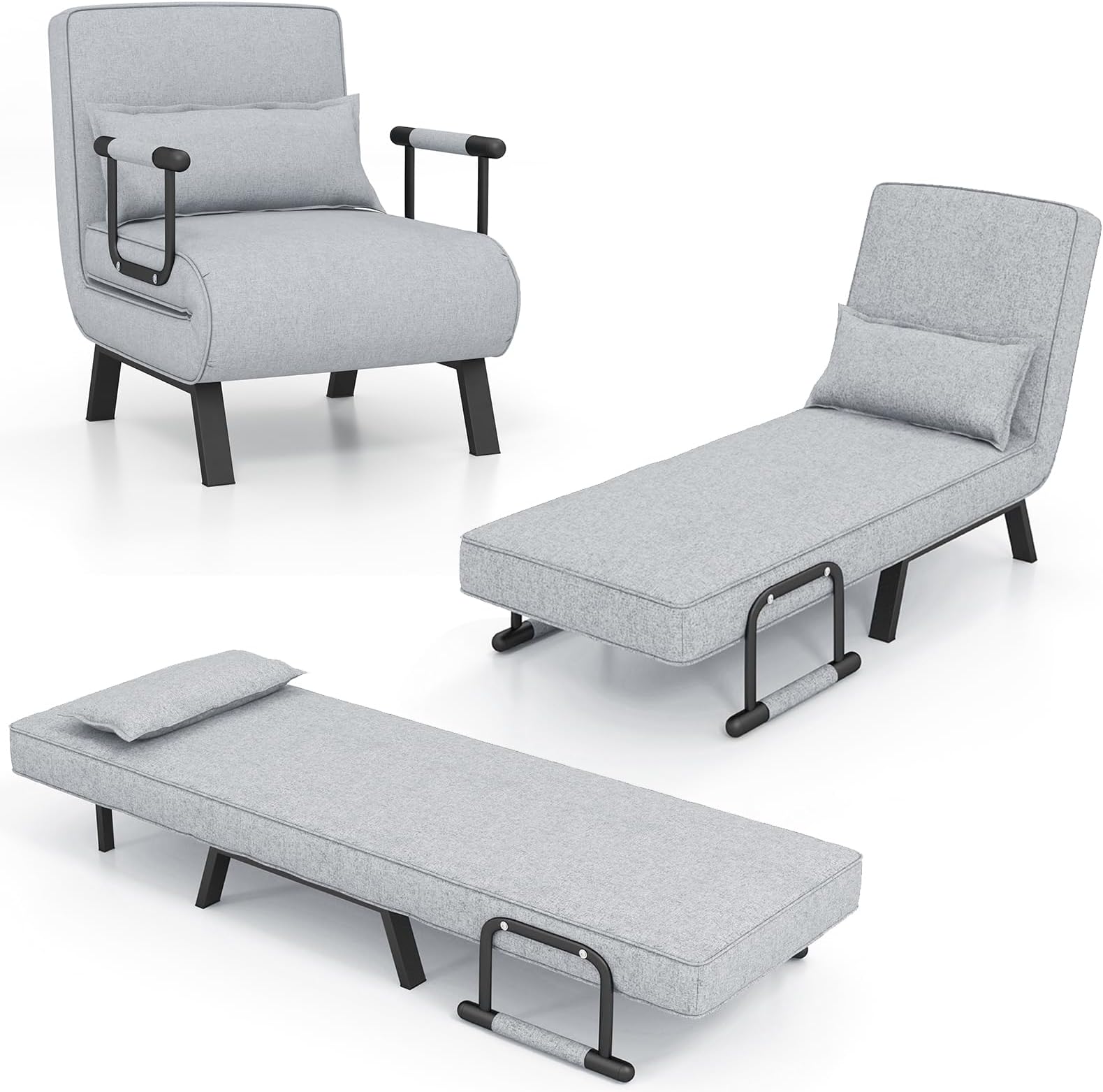 Materasso Pieghevole IKEA HOMCOM Sgabello Letto In 1, Poltrona