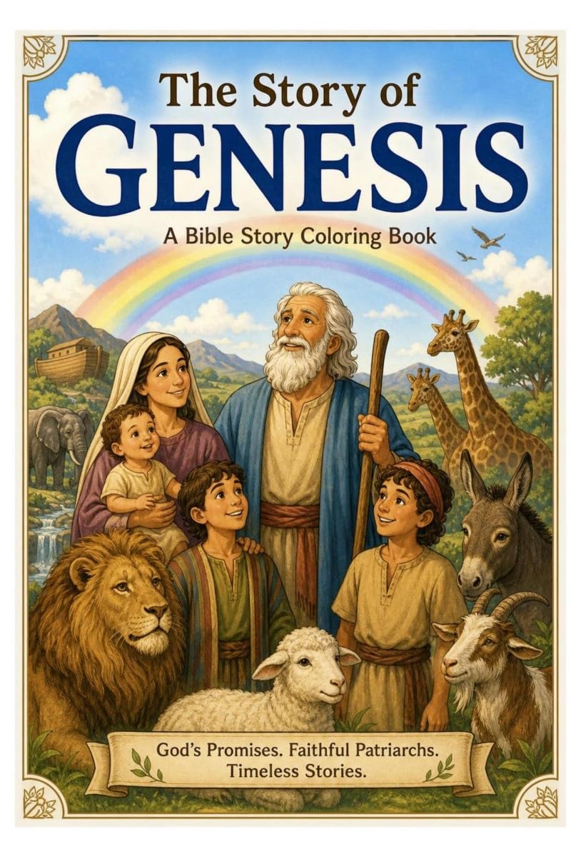 The Story of Genesis: A Bible Story Coloring Book