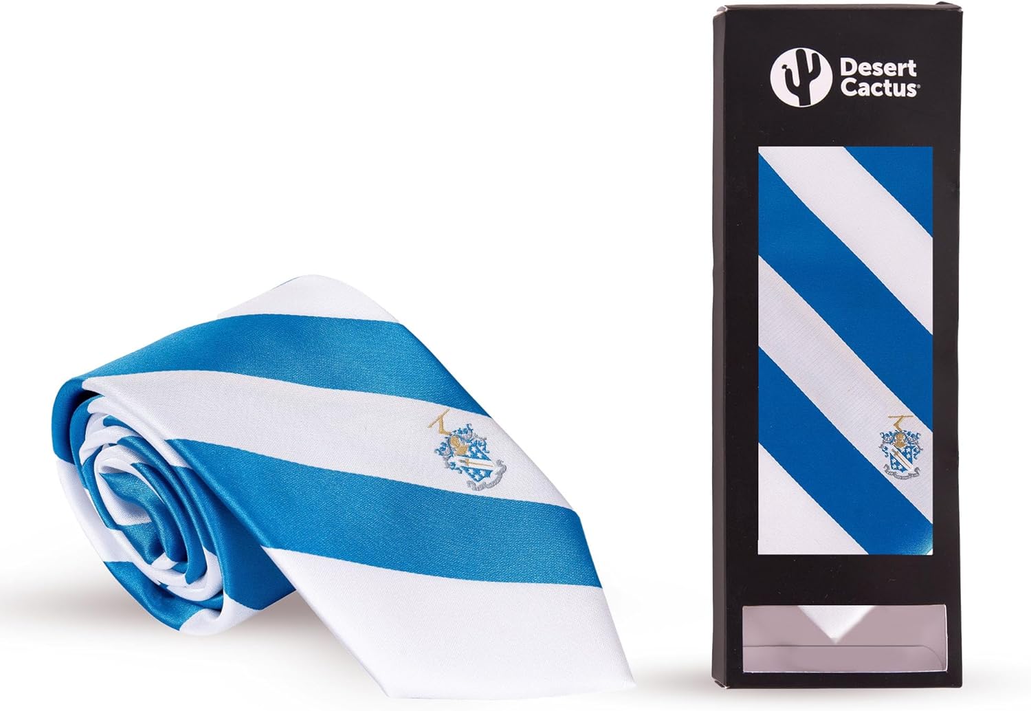 Desert Cactus Phi Delta Theta Neck Tie Phi Delta Theta Fraternity Greek Formal Occasion 100% Polyester Necktie with Logo, Officially Licensed (Style A) - Image 4