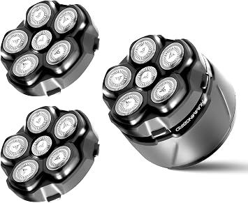 HUMMINGBIRD MK3 Stealth Electric Head Shaver - 6 Blade Electric Razors for Men, Cordless USB-C Rechargeable Waterproof Head Shaver with Two Additional Magnetic Replacement Blades