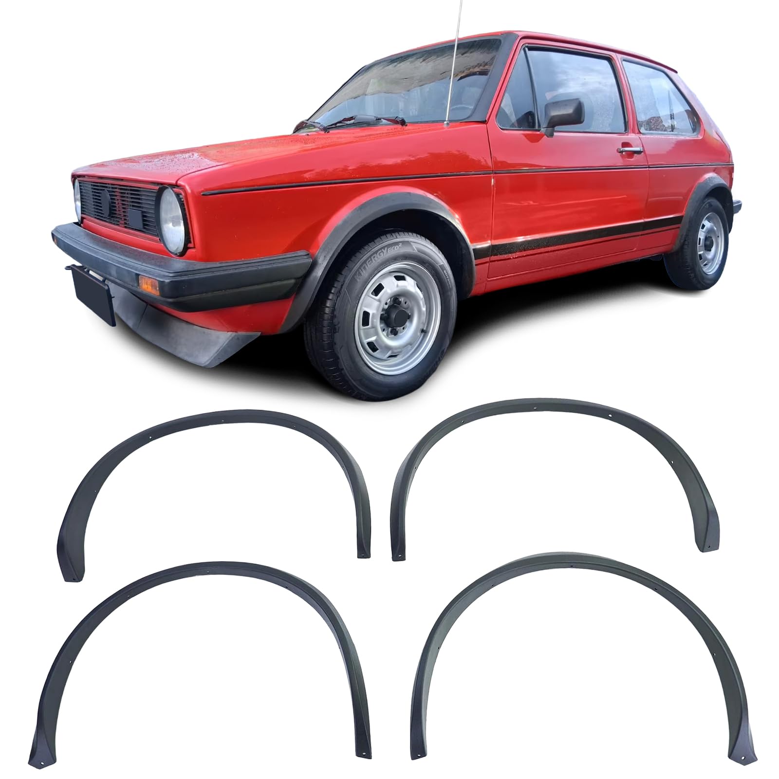 Kotflügel Verbreiterungen Radläufe GTI passend für VW Golf 1 + Cabrio + Jetta 1