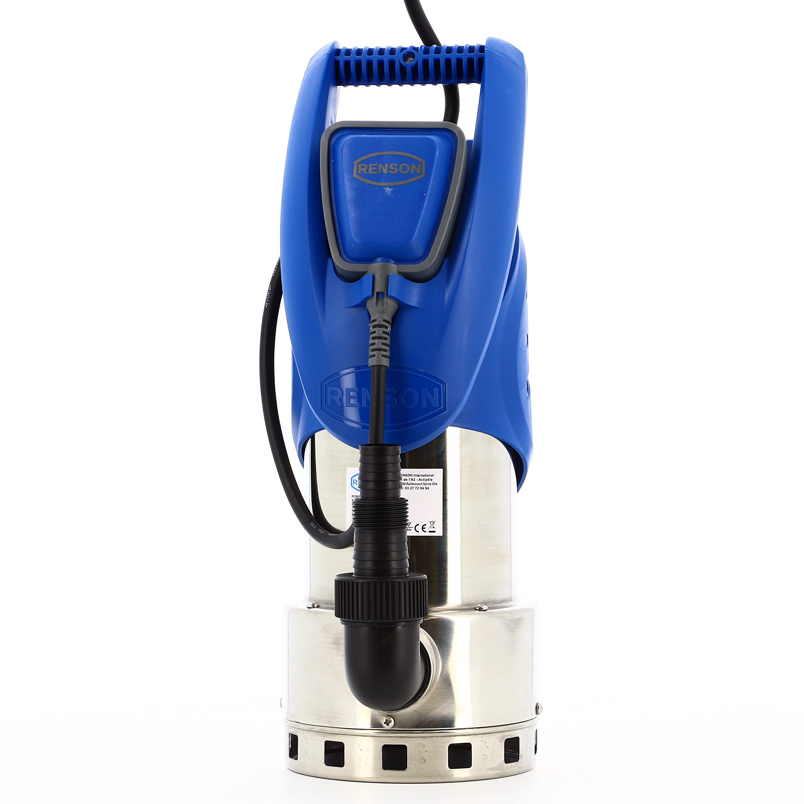 Pompe de relevage Renson 0.75kW inox contre la fosse pleine eaux chargées 230V