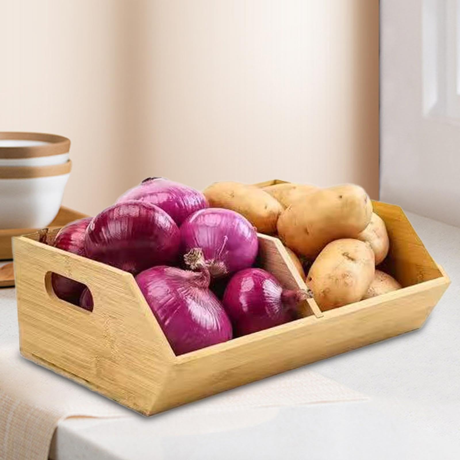 Caja Apilable De Bambú Para Cocina