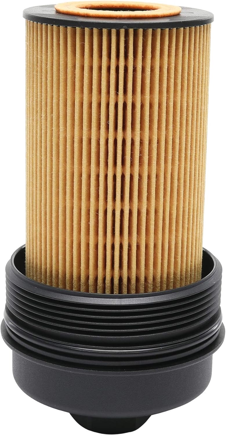 iFJF EC781 Oil Filter Cap and FL2016 Oil Filter Replacement for 2003-2007 6.0L 2008-2010 6.4L Powerstroke F250 F350 F450 F550 Super Duty 2003-2005 Excursion 1840754C91 3C3Z-6766-CA Plastic Cap 2 Packs