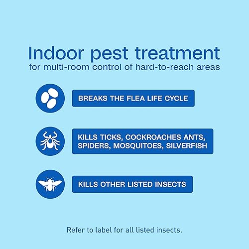 Miniatura 2 de Adams Plus - Nebulizador para interiores de pulgas y garrapatas, 3 latas de 3 onzas, mata pulgas, huevos de pulgas, hormigas, moscas, avispas,