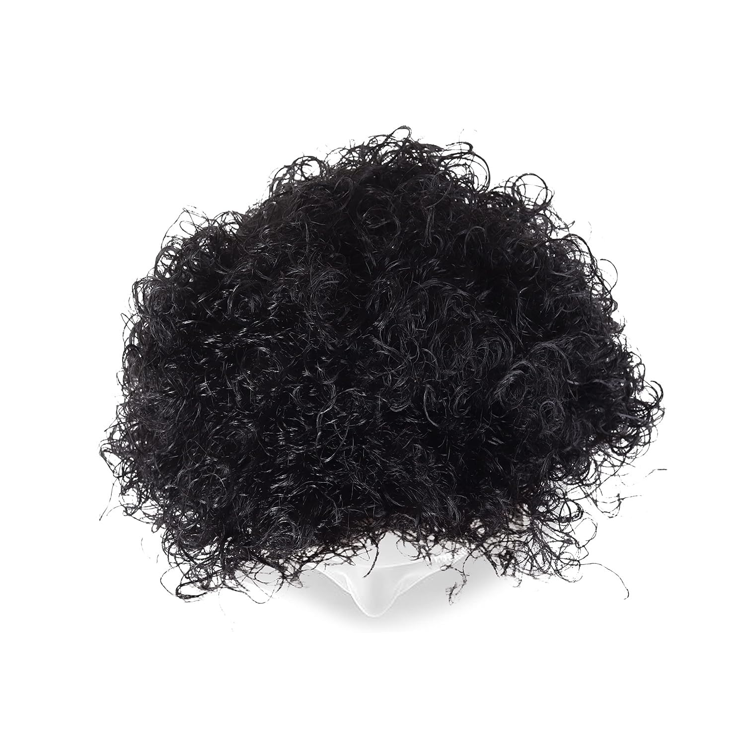 FQZILON DECORATION Premium Curly Clown Joker Malinga Unisex Funky Hair Wig (Natural Black)-image-8