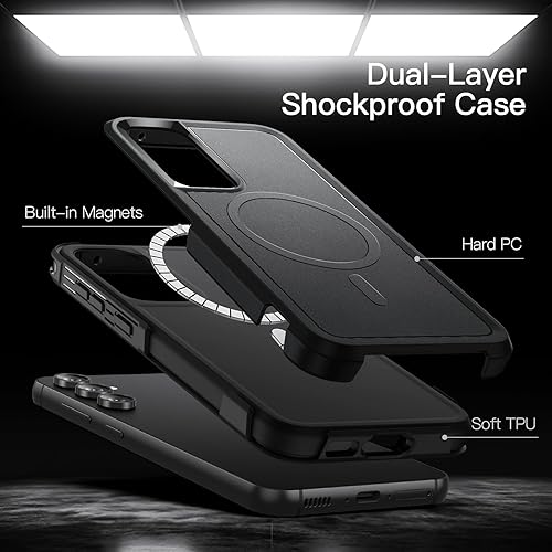 Miniatura 3 de JETech Funda para Samsung Galaxy S23 FE de 6.4 pulgadas, compatible con accesorios MagSafe, protección resistente de doble capa a prueba de golpes
