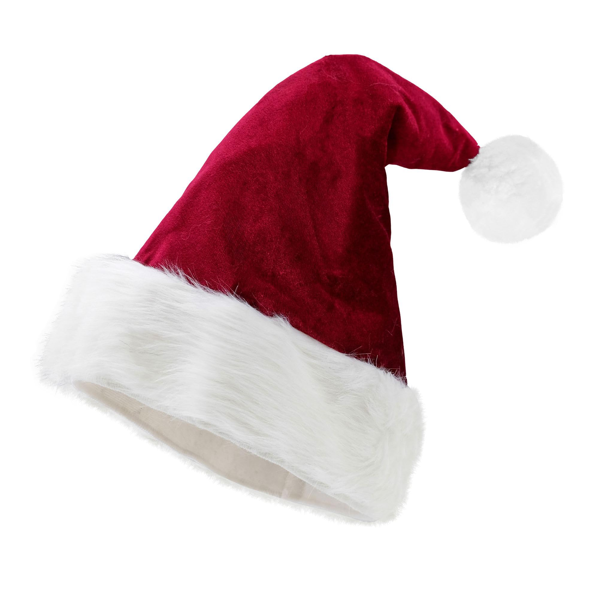 2 stuks kerstmuts voor volwassenen, pluizige pluche kerstmuts voor