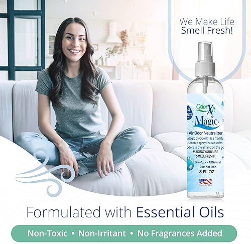 Vista 13 de OdorXit Magic Air Spray neutralizador de olores, potente neutralizador de olores de orina de perro y gato, refrescante de aire seguro para el hogar