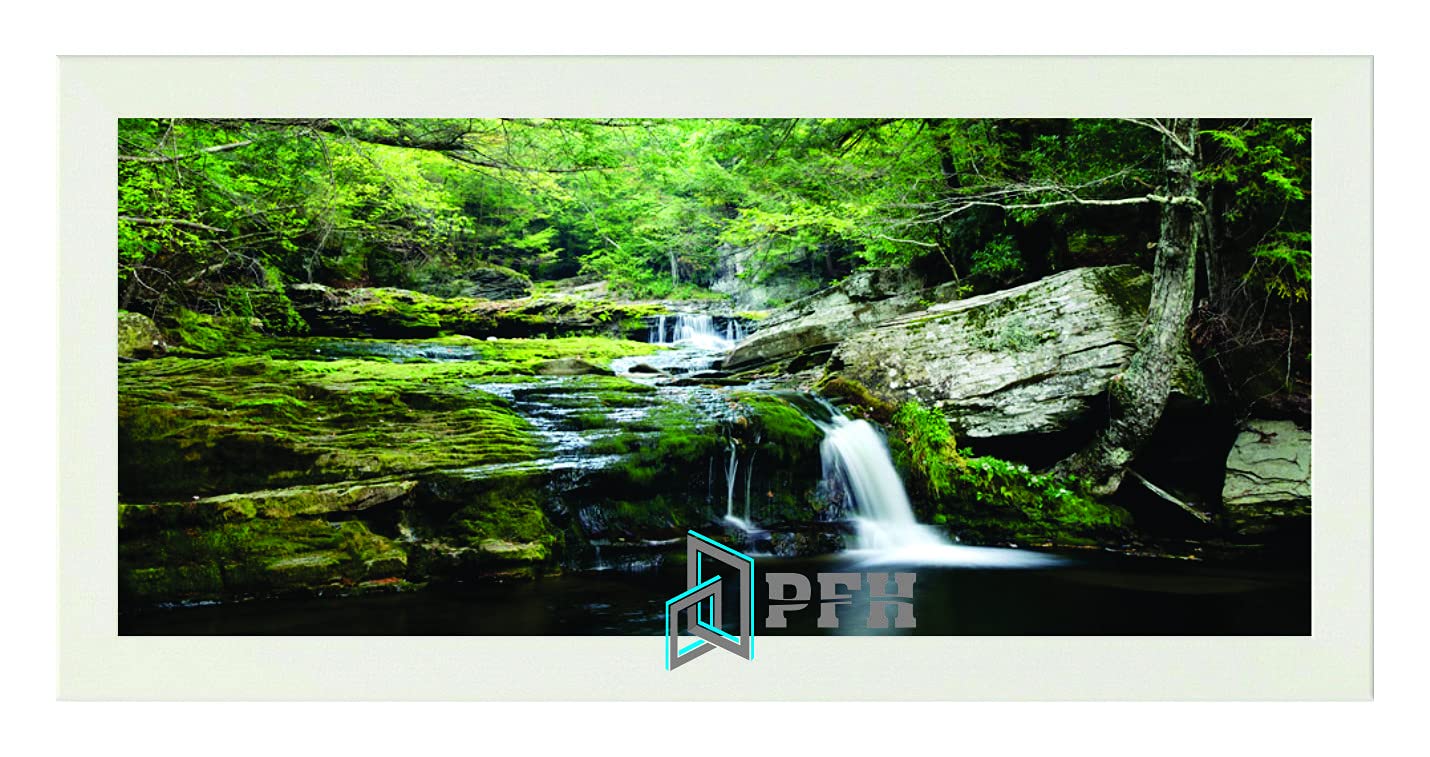 Hosuer White Premium Wood Photo Frames Wall Hanging Picture Frame Poster Frame Acrylic Glass 80Cm X 30Cm