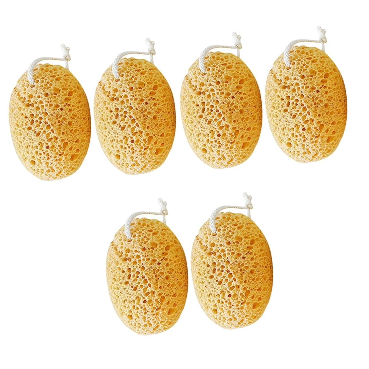 Baluue 6piezas Esponjas Exfoliantes Esponjas De Ducha Diseño De Doble Cara Para Limpieza y Masaje Accesorio Esencial
