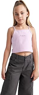 توب رياضي بقصة قصيرة وحمالة ياقة بدون أكمام للبنات من ديفاكتو، A4109A8