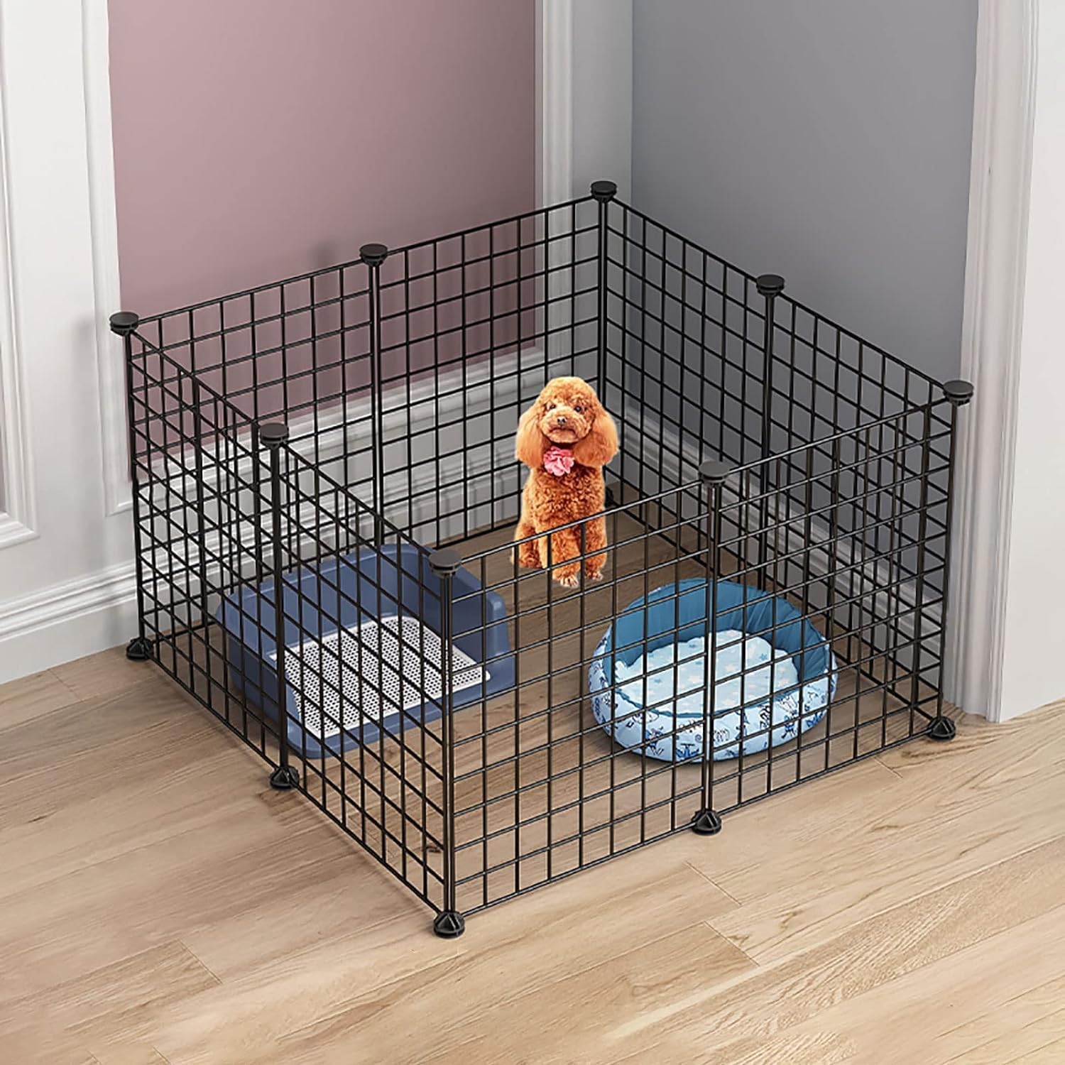 Cat House Cat Cage - Cat Cage,Playpen Indoor Cat Kennels Cat Enclosure Dog Crates Ferret Cage Dog Crates Easy to Clean for Cat and Small Animals,Schwarz-75x75x47cm