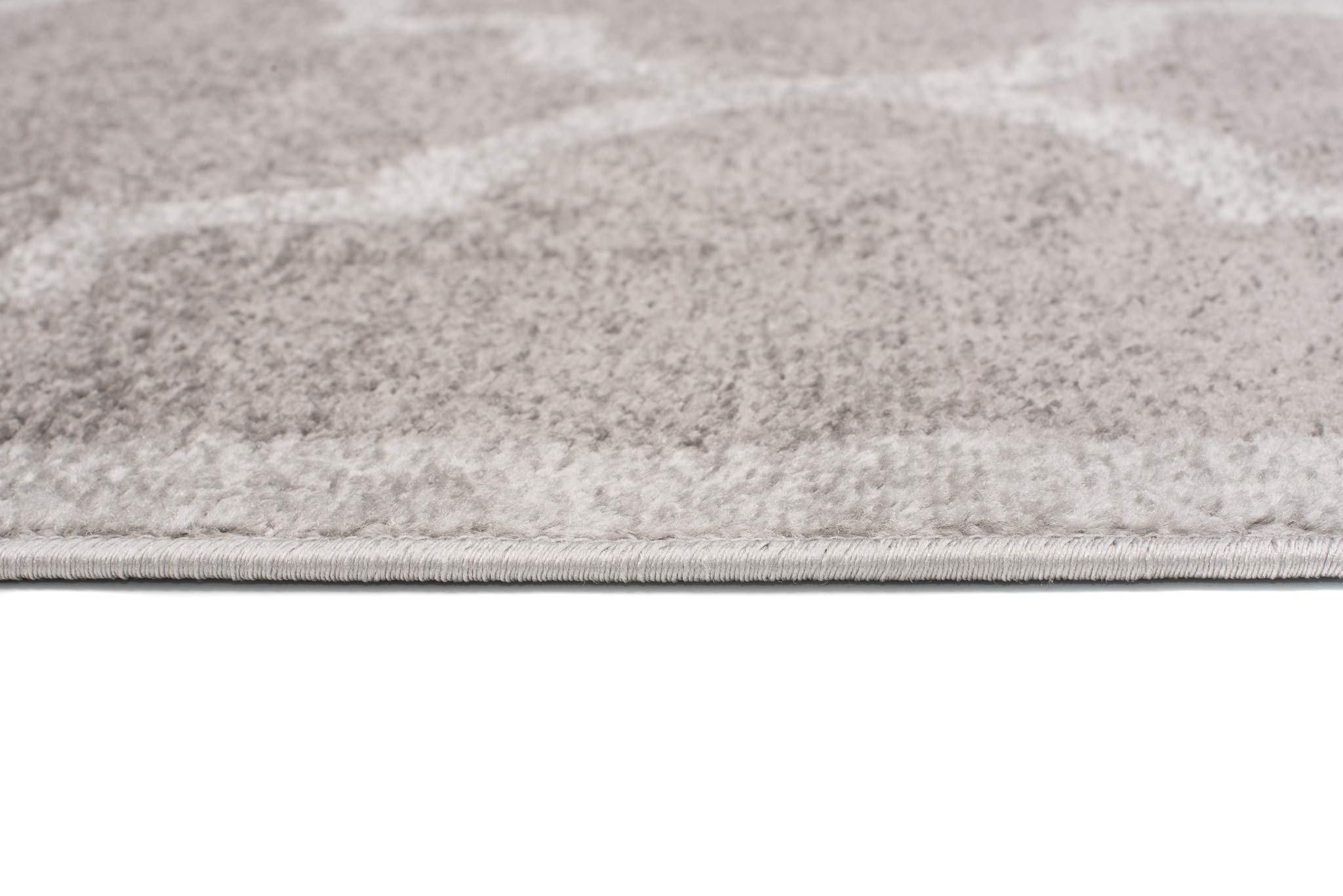 Tapiso LAZUR dywan do salonu, krótkie runo, nowoczesny design, ornament, wzór ciemnoszary, kremowy, marokański, geometryczny kratka, Ökotex 140 x 190 cm