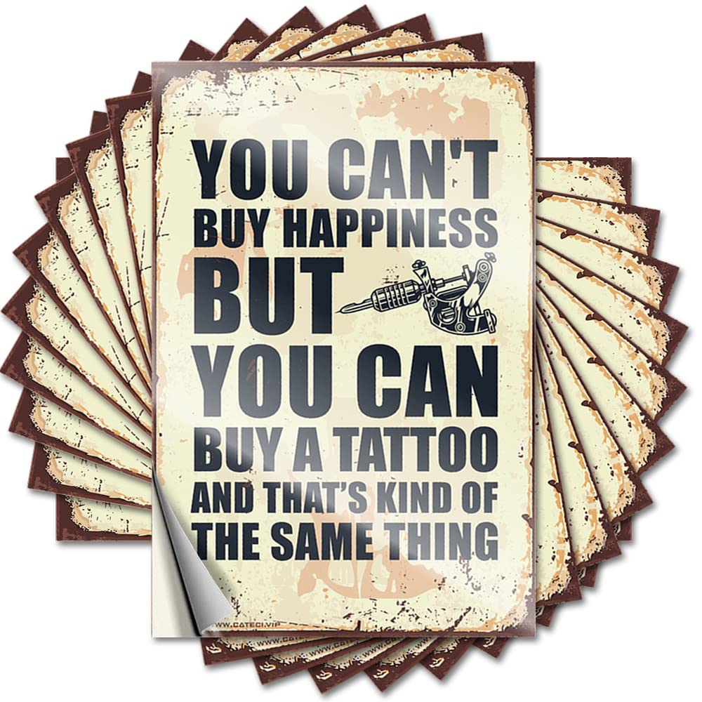 Fzfn Colour Cool Decor Fall Decal - You Can't Buy Happiness But You Can Buy A Tattoo Case Waterproof Vinyl Sticker(8X12cm)