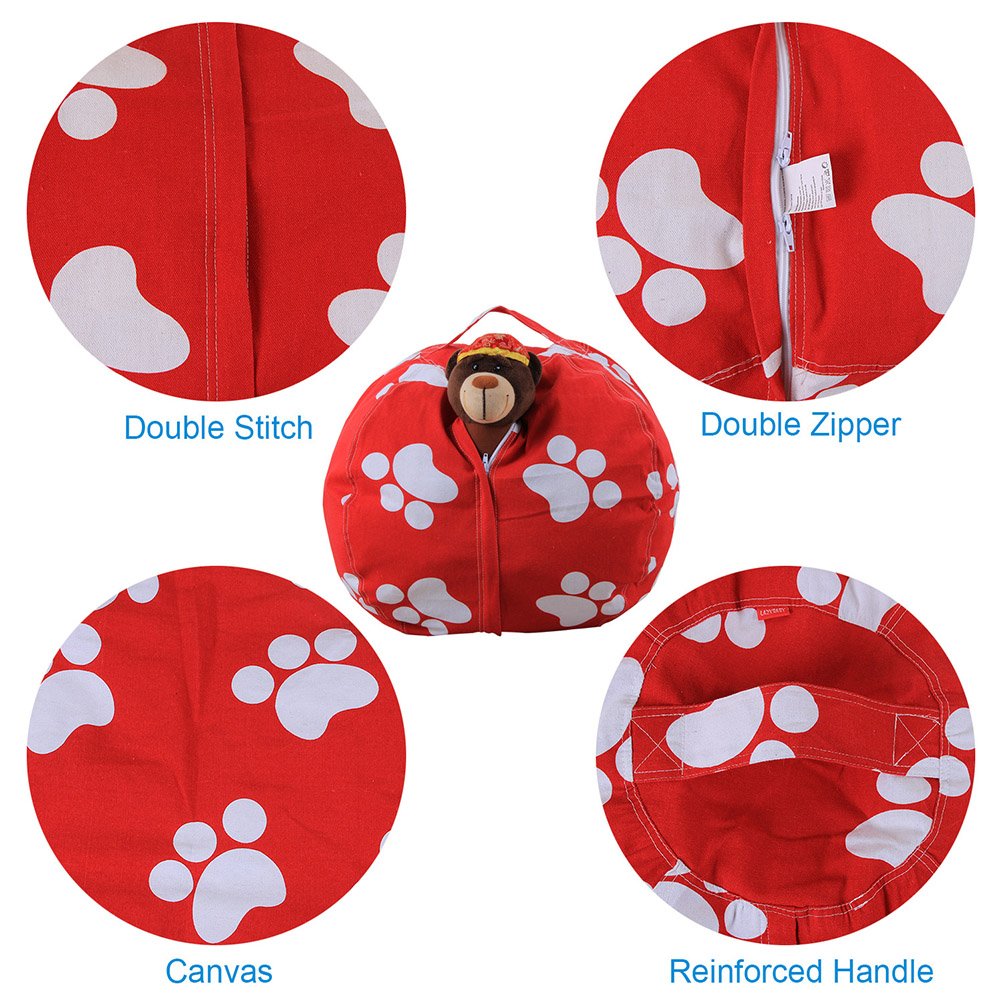 Bolsa de Almacenamiento para Niños Y Niñas Organizador de Juguetes Cierre de Cremallera Lona para Tapetes de Peluche