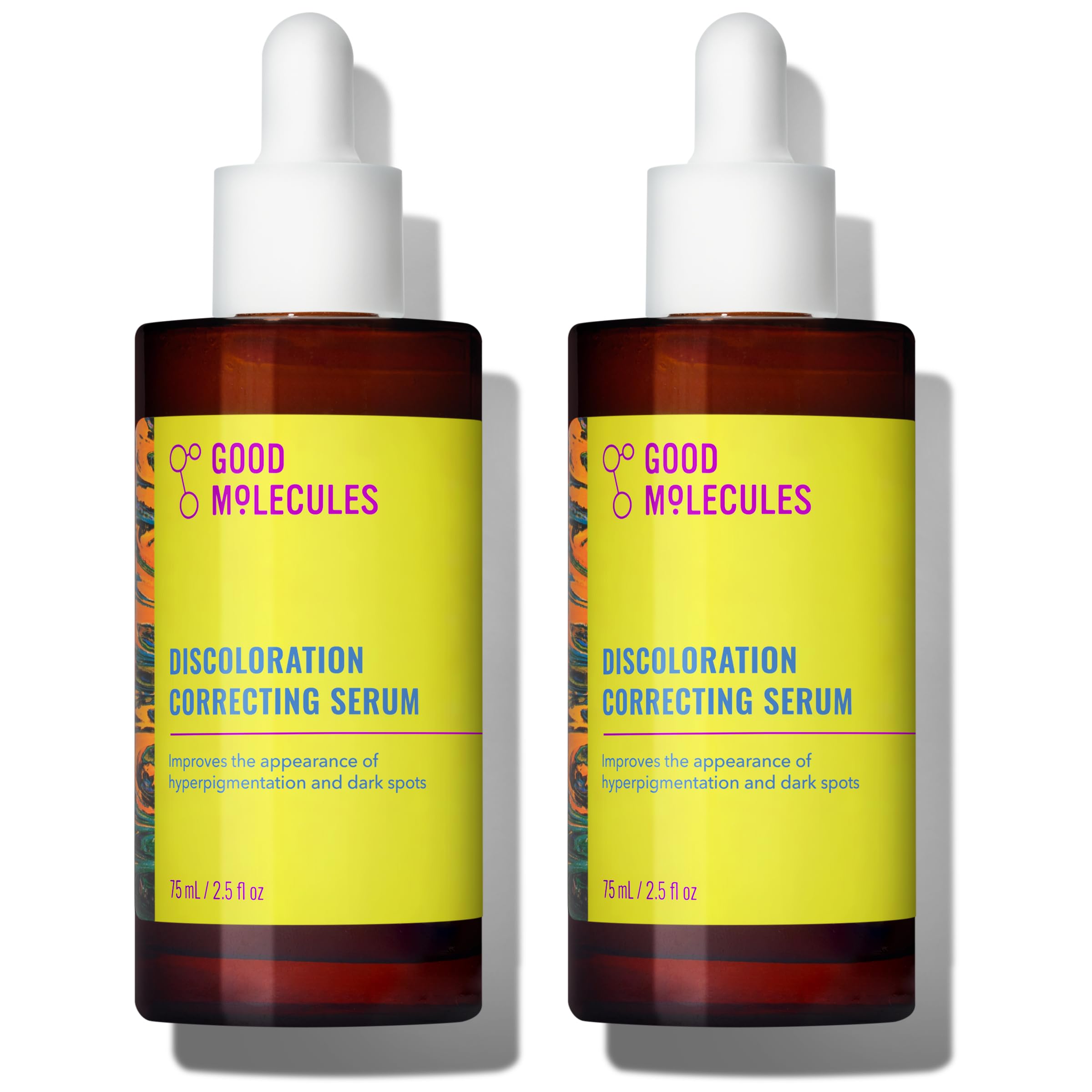 Good Molecules Discoloration Correcting Serum Pack 2 – 75 ml / 2.5 fl oz Each | Lightweight Facial Serum with Tranexamic Acid & Niacinamide for