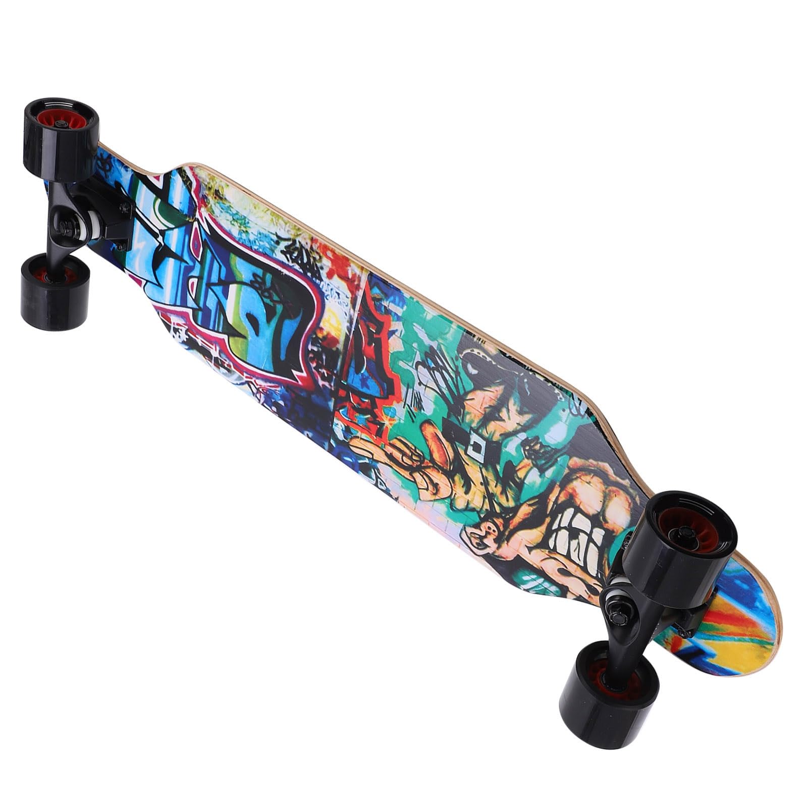 Profesjonalna 8-warstwowa Deskorolka Longboard z Klonu, łożyska ABEC 9 w Kolorze Fioletowym z Wysokimi Elastycznymi Kołami HR 95, Poszerzone 70 Mm, Idealne dla Dorosłych