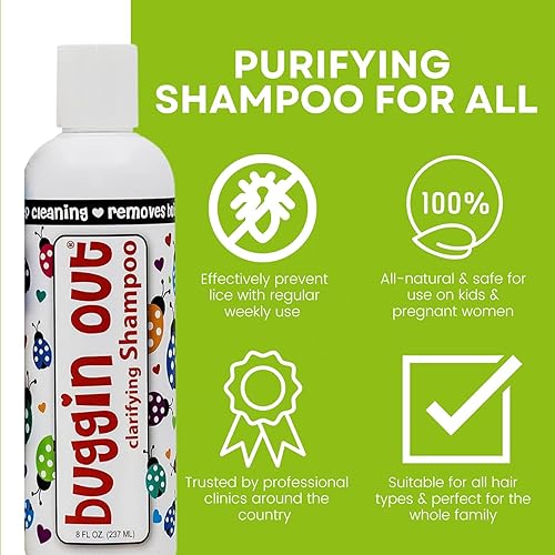 Miniatura 10 de Champú aclarante de 8 onzas  Limpieza profunda  Champú desintoxicante para tratamientos de piojos y acumulación en cabello y cuero cabelludo  Seguro