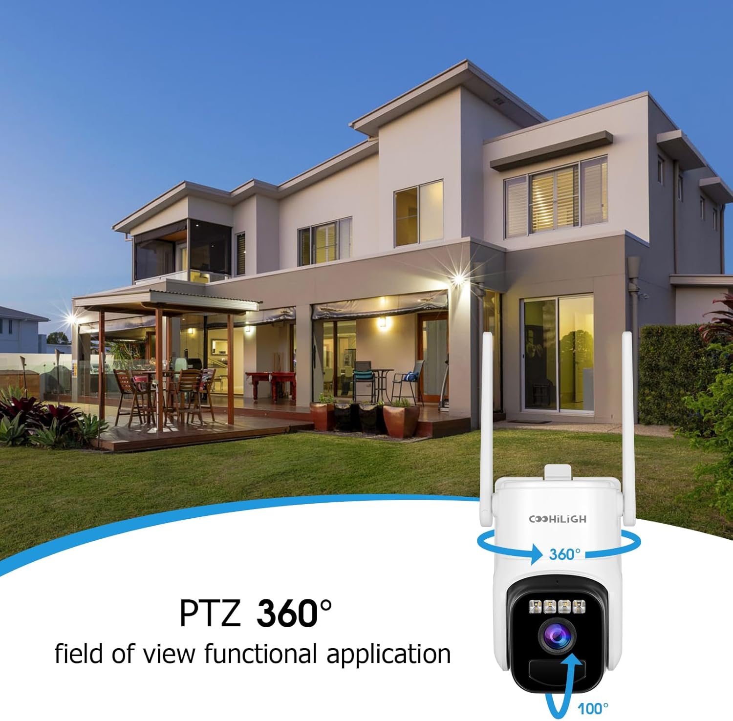 4G LTE Cellular Solar Powered 3MP 2K No WiFi Security Camera,PTZ Wireless Outdoor 360° View, PIR Motion Detection, Color Night Vision, 2 Way Talk, Built in SIM Card