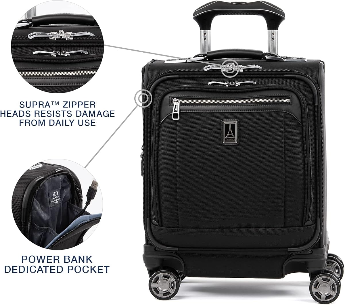 Travelpro Platinum Elite Underseat Spinner Tote Bag with USB Port view 2