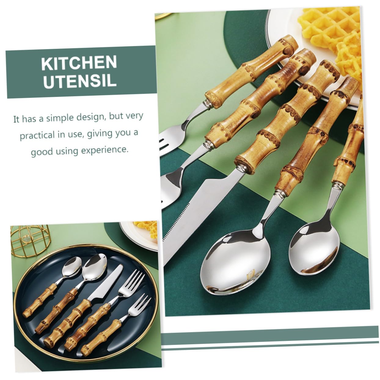 COLLBATH 3 Set Set di posate in da tavola cutlery set coltelli da tavola utensile kit taglierino cucchiaio taglia Acciaio inossidabile
