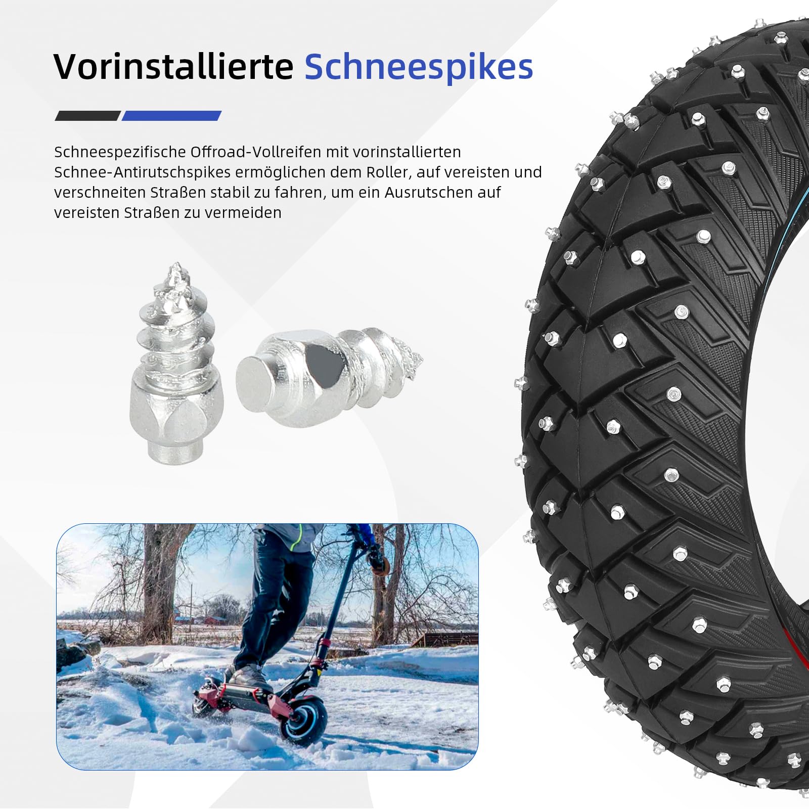 ulip 10 Zoll Offroad Reifen mit Verdickt Schlauch für Zero 10x Kaabo Wolf Warrior Mantis Scooter 80/65-6,255 * 80 tire, Super Grip und Anti-Rutsch, Komfortables Fahrgefühl,unebene Straßen im Freien