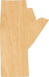 Manitoba Laser Cut Out Wood Shape Craft Supply - 4 Inch