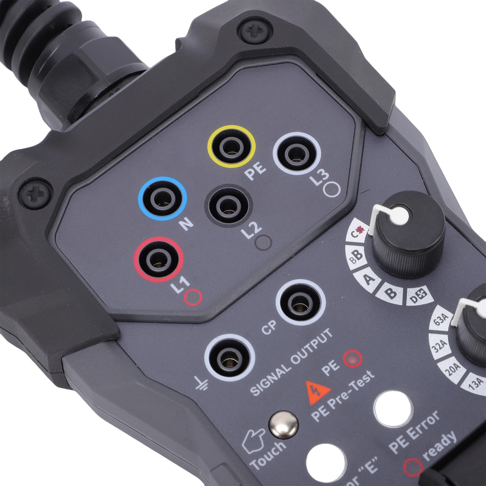 KUIDAMOS Tester EVSE Tester Napięcia Adaptera do Testowania Stacji ładowania Pojazdów Elektrycznych Wskaźnik LED Stacji Dokującej ładowarki Samochodu Elektrycznego Narzędzie Diagnostyczne Adapter