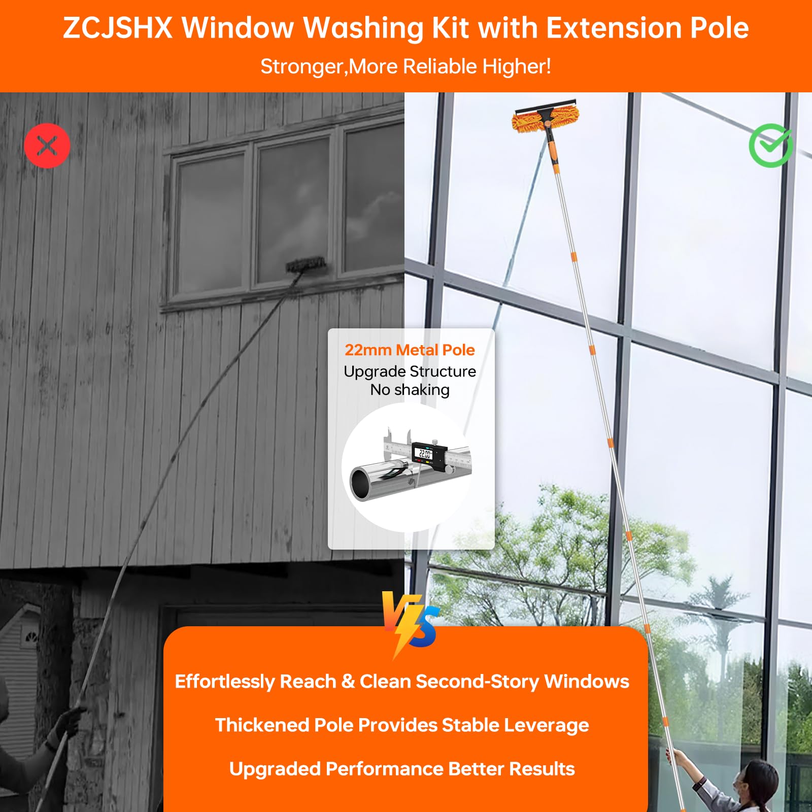Window Cleaning Kit - Squeegee & Duster -8 Window Cleaning Kit - Squeegee & Duster -8
