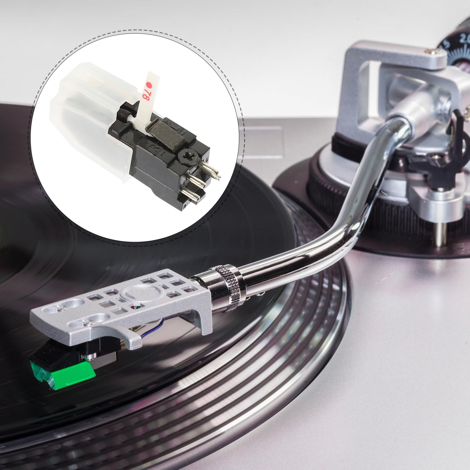 ERINGOGO Replacement Gramophone Record Needle Double Needle Style for Record Players High Precision Elliptical Stylus Paratoroidal Coils Random