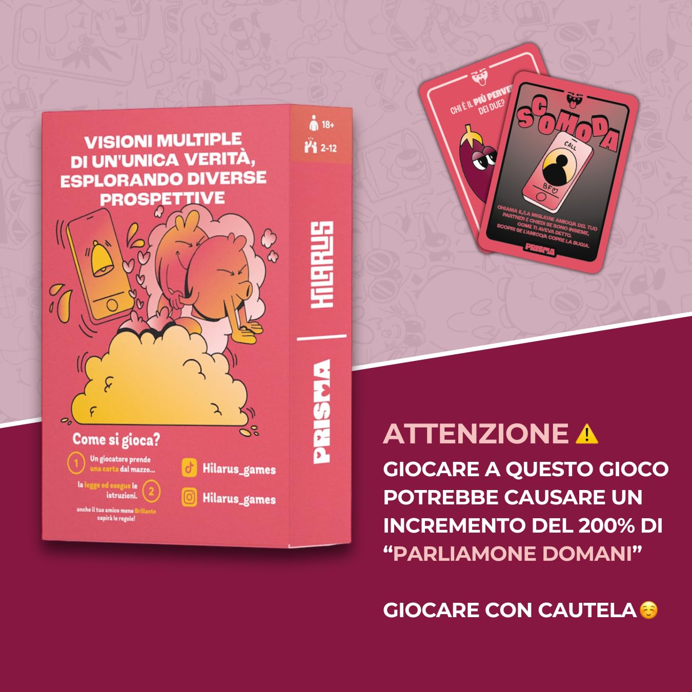 PRISMA - Giochi da Tavolo di Coppia Giochi di Carte - Idee Regalo per Lei e Lui, per Natale, Amica, Fidanzati, Amiche, San Valentino - Regali Simpatici e Divertenti